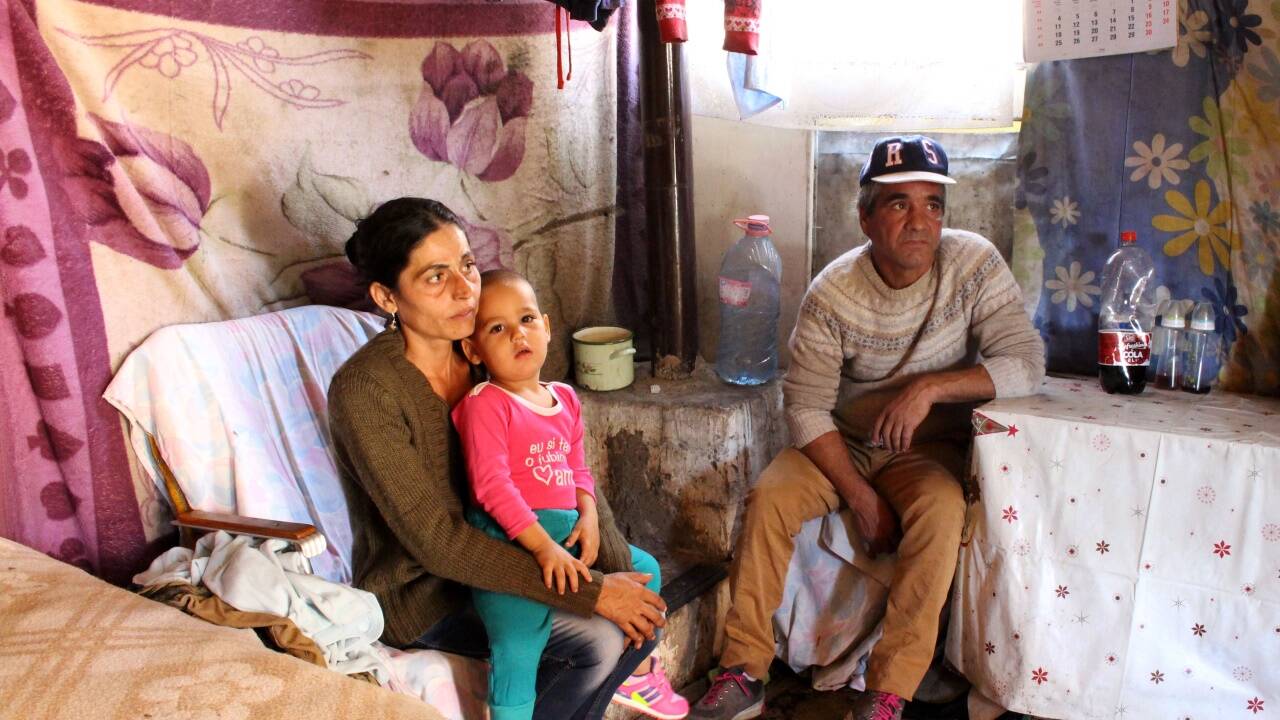 Täglicher Kampf ums Überleben: Eine Roma-Familie am Stadtrand von Ploiesti.  