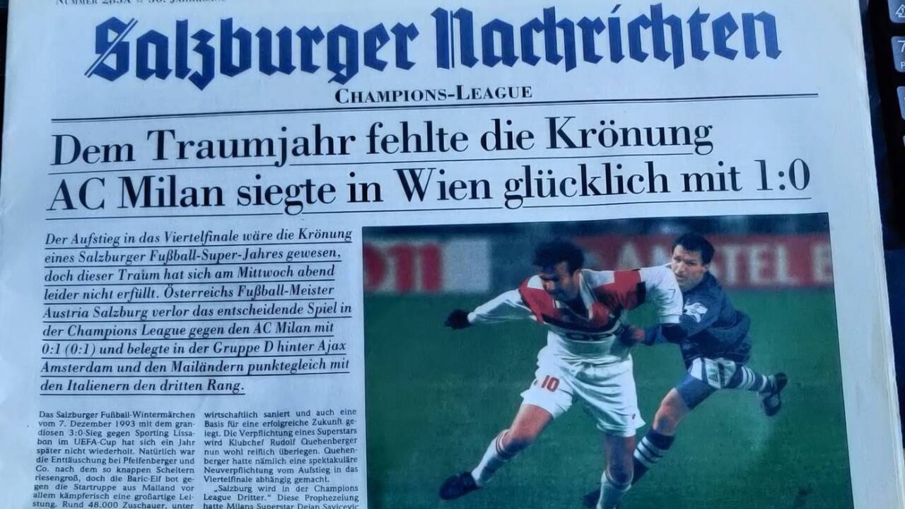 Die Extra-Ausgabe der „Salzburger Nachrichten“ vom 8. Dezember 1994.  