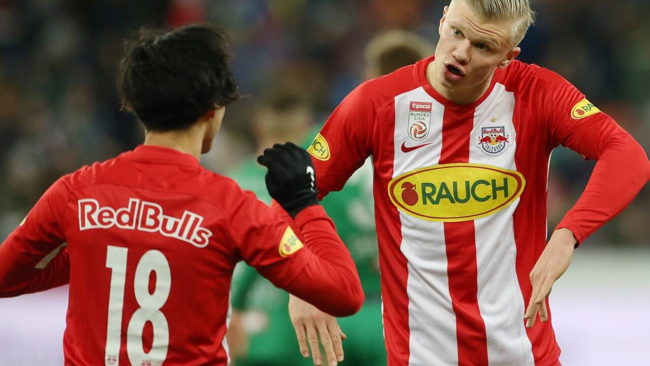Erling Haaland schoss in der neunten Minute das 2:0.  