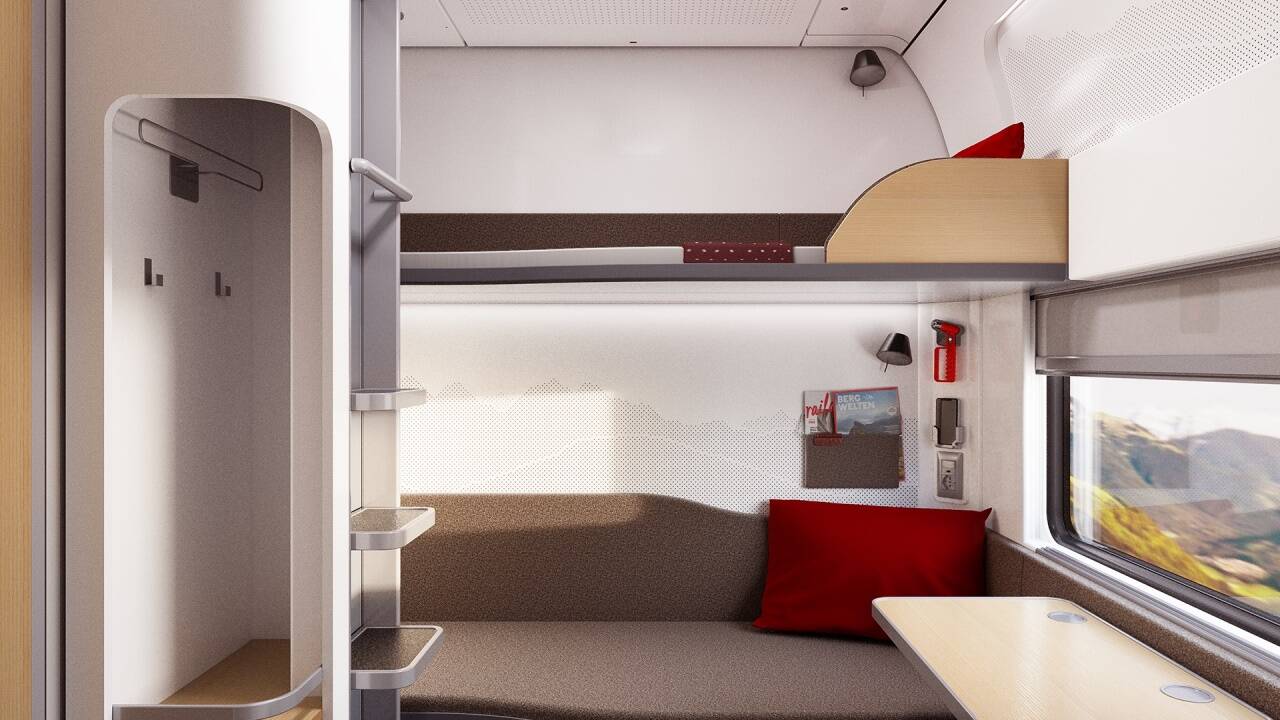 Der Nightjet als ökologisches Erfolgsmodell der ÖBB. 2022 kommt ein neues Design (r.).ÖBB/Harald Eisenberger (3) 