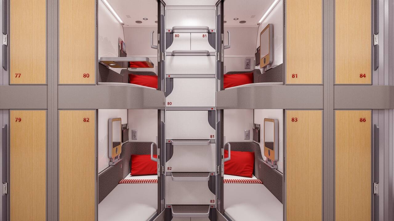 Der Nightjet als ökologisches Erfolgsmodell der ÖBB. 2022 kommt ein neues Design (r.).ÖBB/Harald Eisenberger (3) 