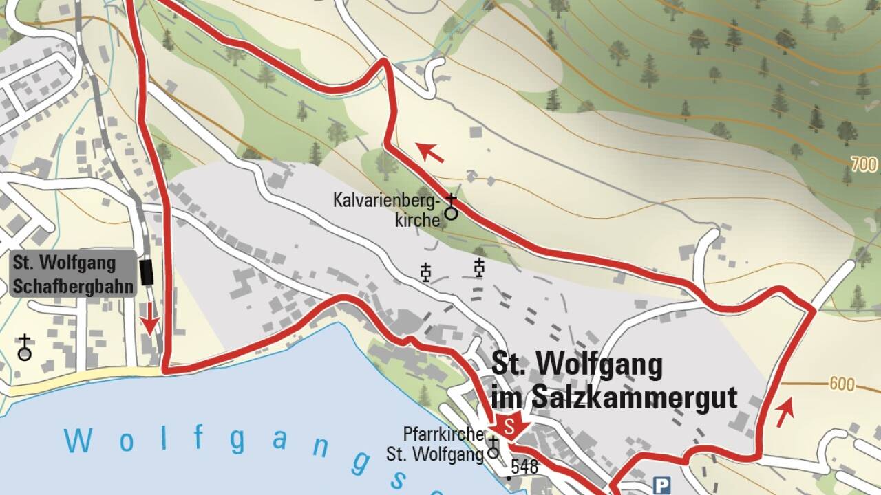 Die Seeniederung und St. Wolfgang in der milden Dezembersonne. Die Seeniederung und St. Wolfgang in der milden Dezembersonne.