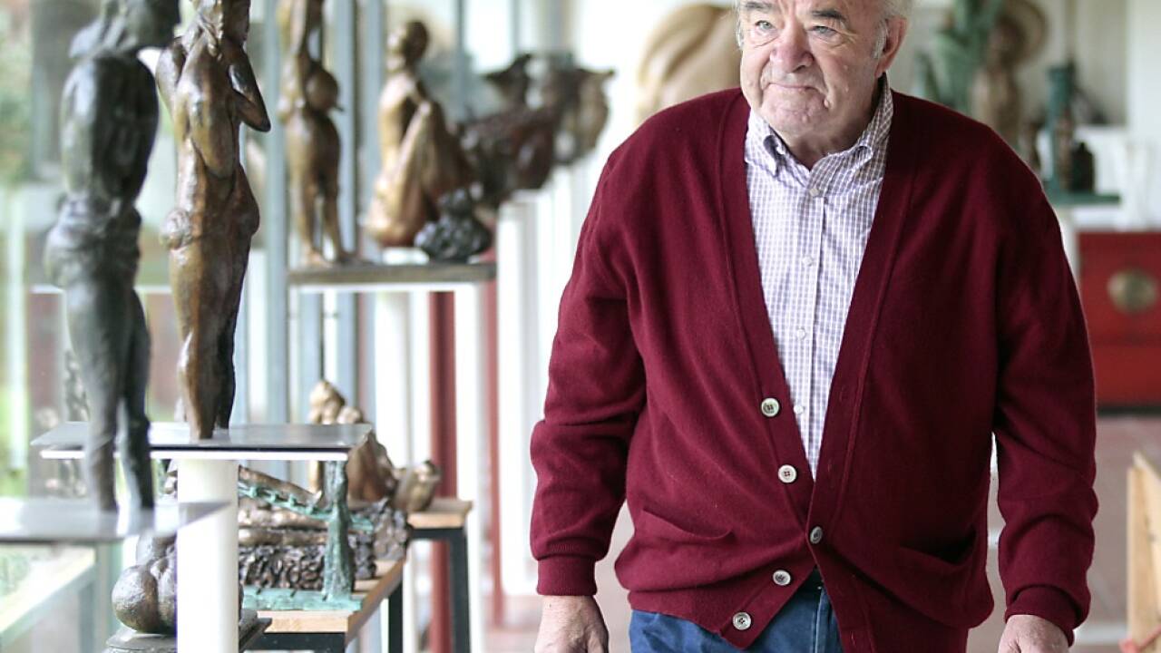 Wander Bertoni in seinem Atelier in Winden am See 