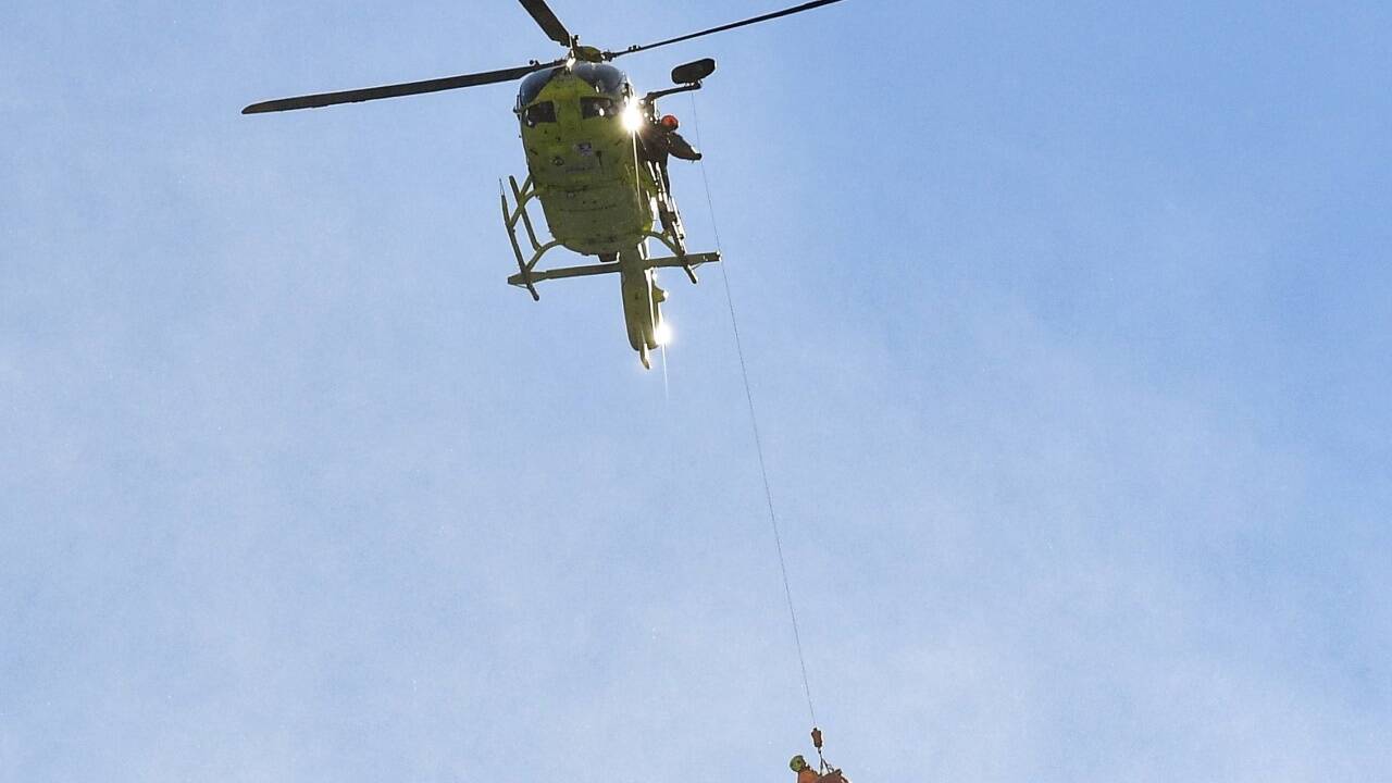 Hubschraubereinsatz für Hannes Reichelt in Bormio. 