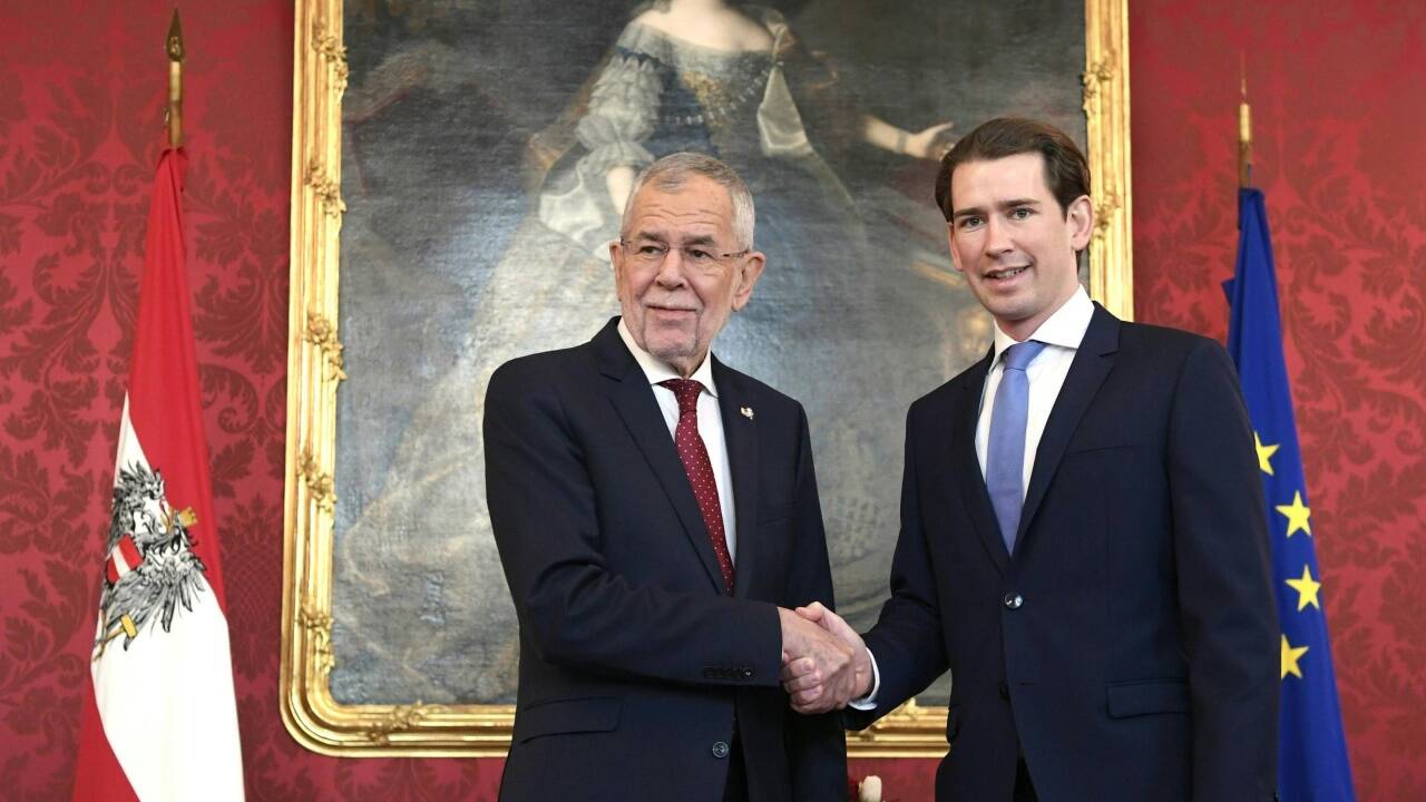 ÖVP-Chef Sebastian Kurz und Bundespräsident Alexander Van der Bellen am Donnerstag, 2. Jänner 2020 in der Wiener Hofburg. 