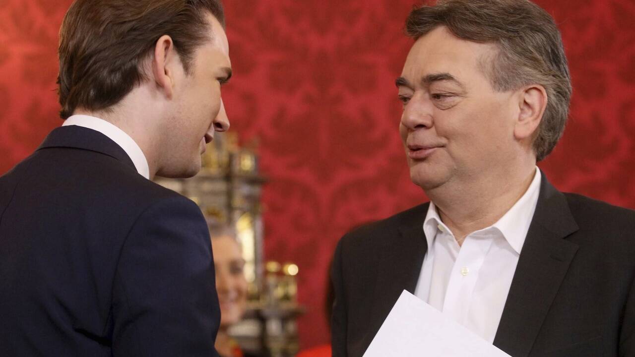 Bundeskanzler Sebastian Kurz und Vizekanzler Werner Kogler. 