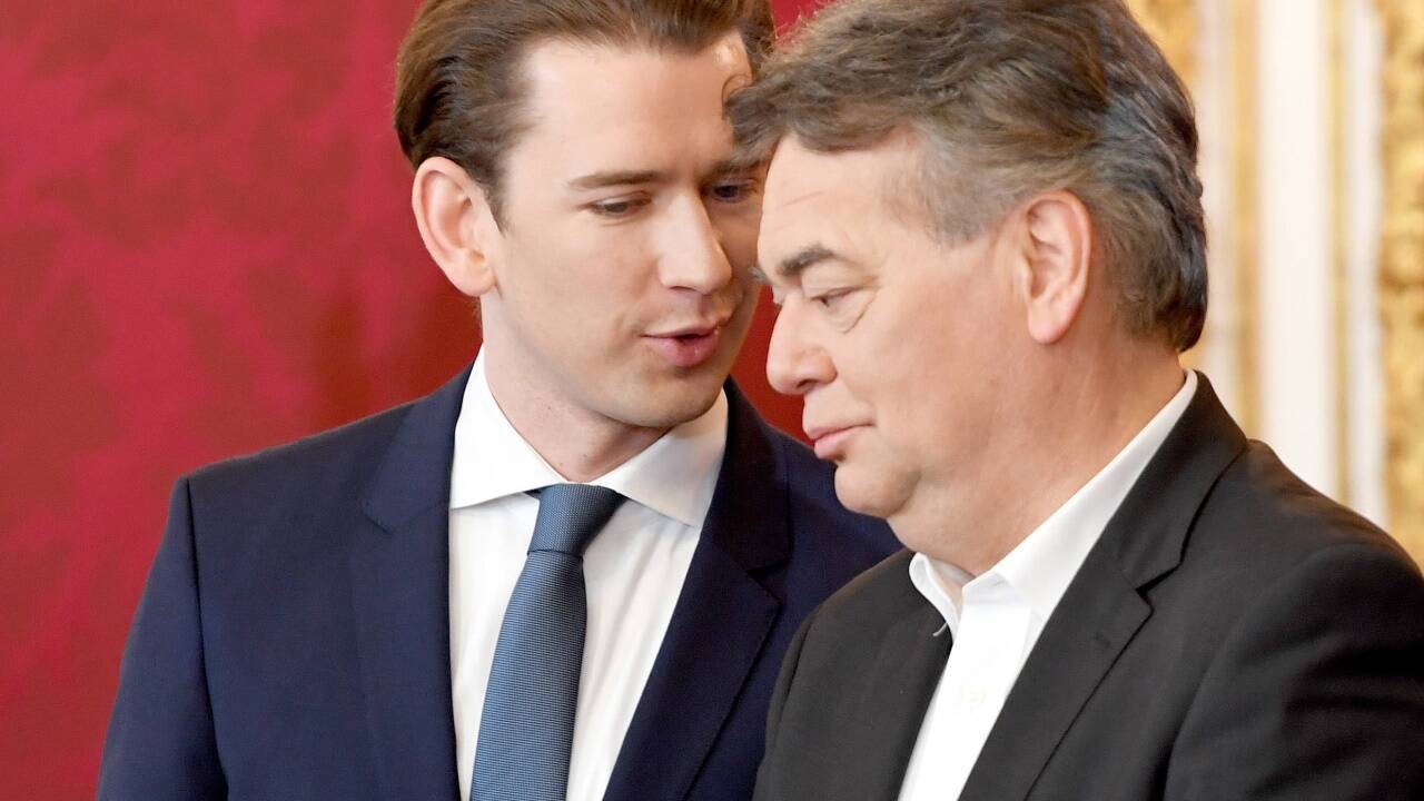 Bundeskanzler Sebastian Kurz und Vizekanzler Werner Kogler. 