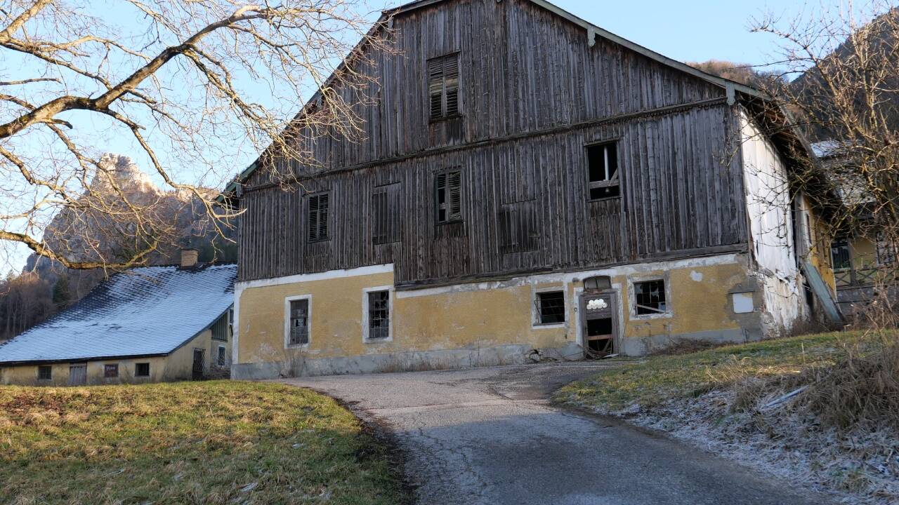 Der mächtige Braugasthof von der Rückseite her gesehen. Der mächtige Braugasthof von der Rückseite her gesehen.