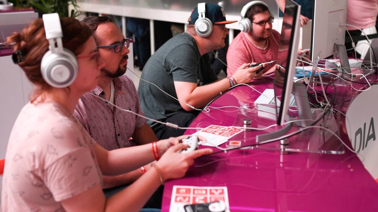Der Google-Stadia-Stand auf der Gamescom 2019. 