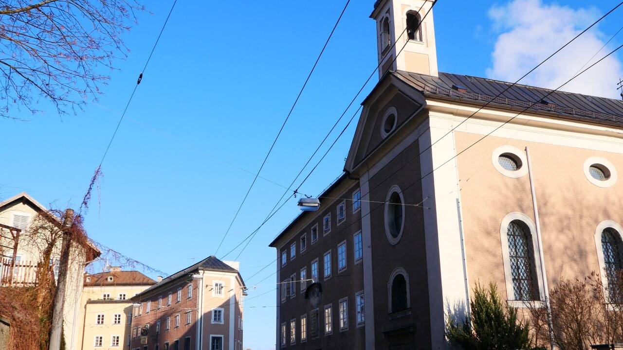 Die ehemalige Landespflegeanstalt – mit angebauter Kirche.  