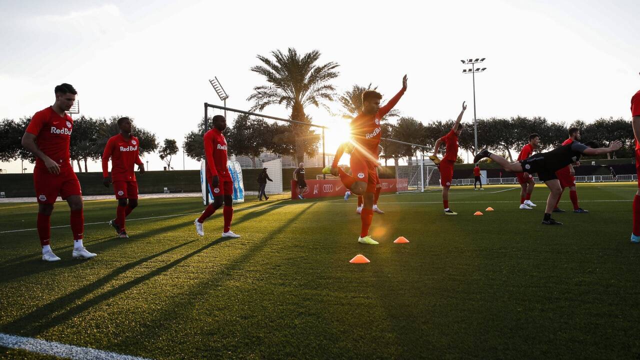 Die Bullen trainieren in der noblen Aspire-Academy in Doha. 