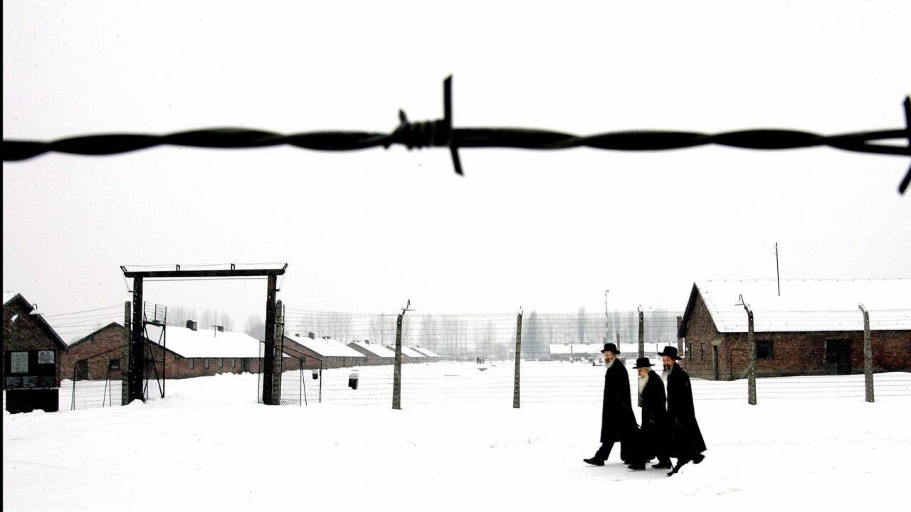Orthodoxe Juden besuchen das frühere KZs Auschwitz  
