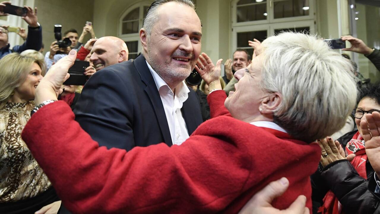 Hans Peter Doskozil (SPÖ) während einer Wahlfeier. 