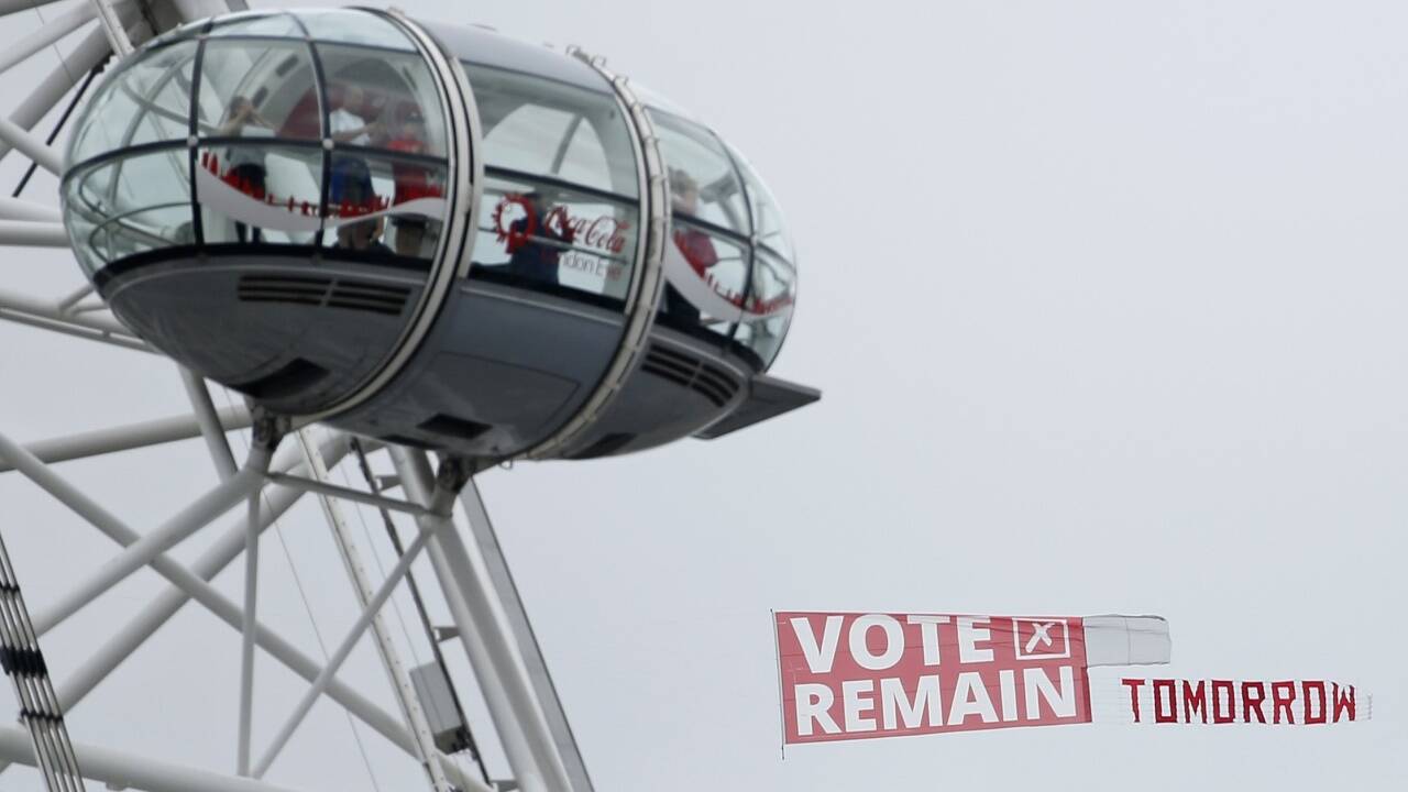 Ein letzter Aufruf, am Himmel über London gezogen von einem Flugzeug. Er blieb von der Mehrheit der Briten ungehört.  
