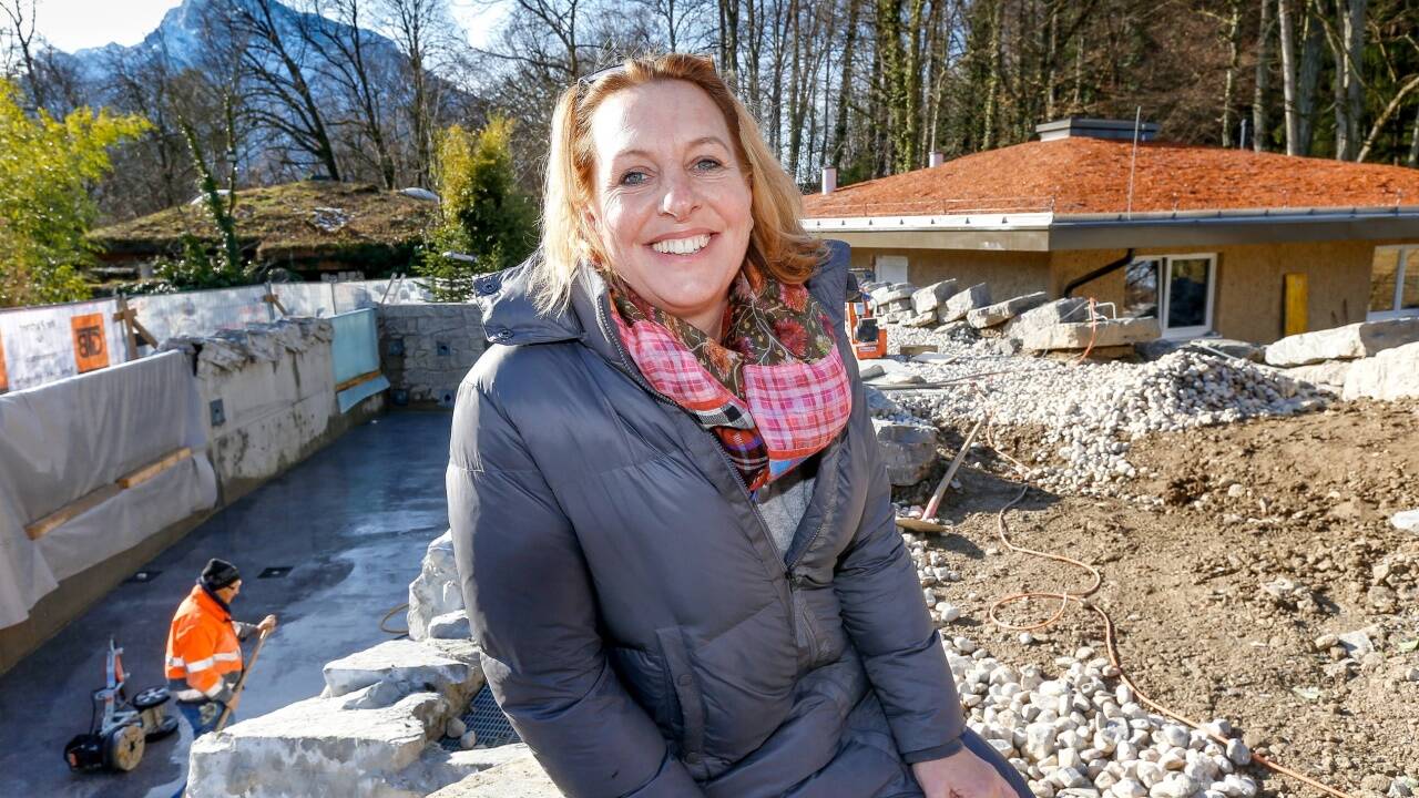 Für Zoo-Chefin Sabine Grebner geht mit der Eröffnung der Pinguin-Anlage ein Traum in Erfüllung.  