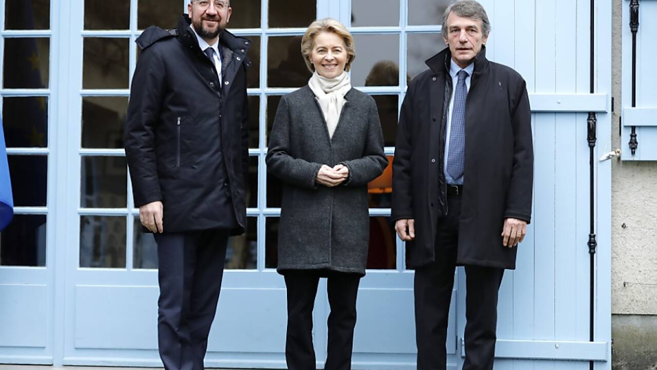 Michel, Von der Leyen und Sassoli 