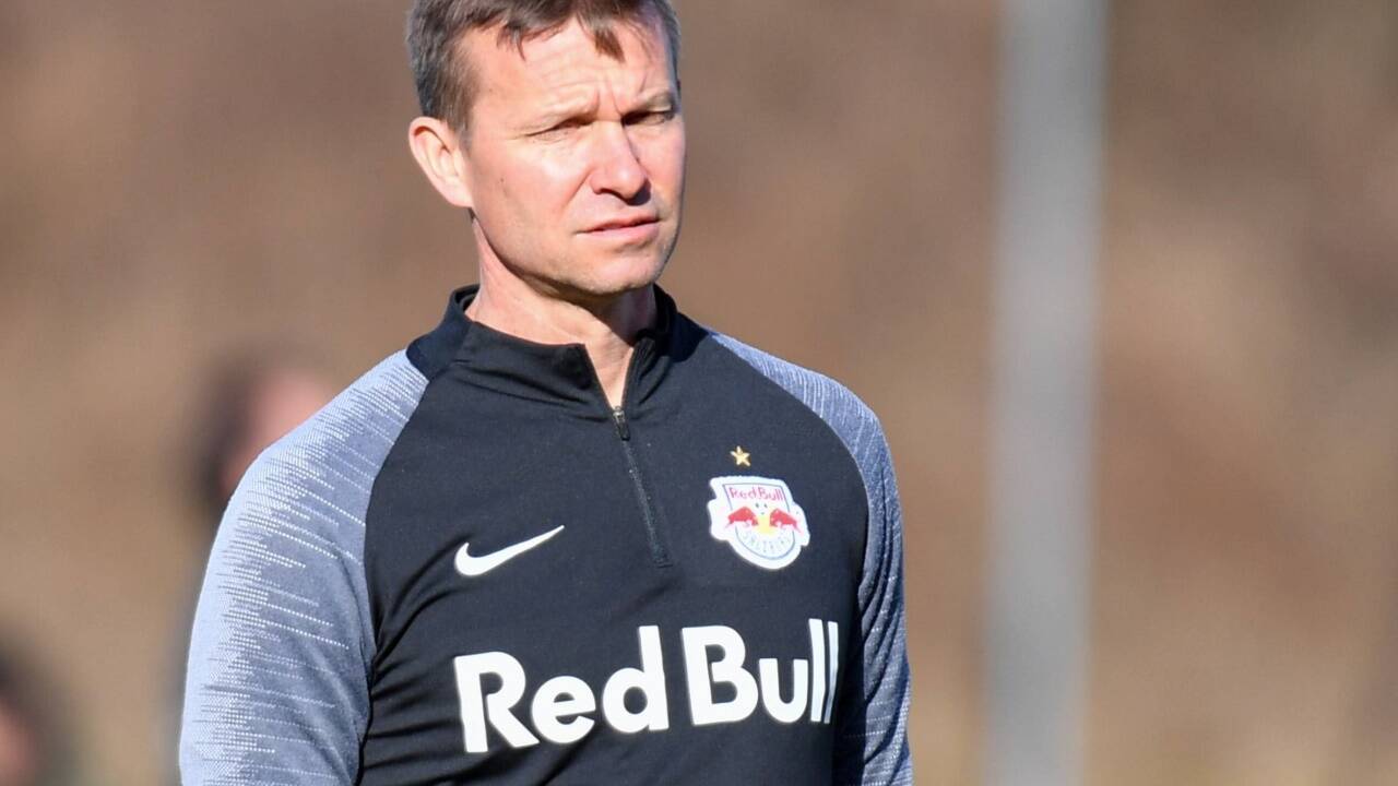 Die Spannung steigt auch bei Bullen-Trainer Jesse Marsch.  Die Spannung steigt auch bei Bullen-Trainer Jesse Marsch.