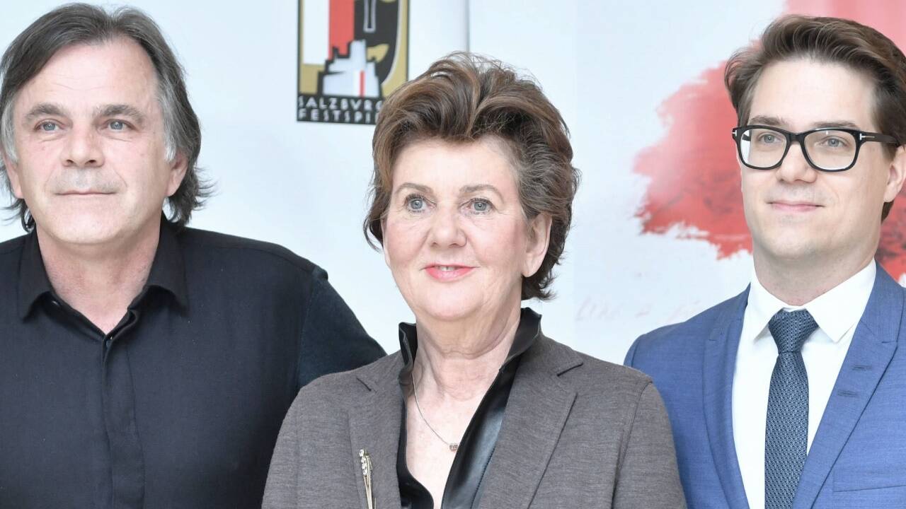 Das Direktorium der Salzburger Festspiele: Intendant Markus Hinterhäuser, Festspielpräsidentin Helga Rabl-Stadler und Lukas Crepaz (Kaufmänn. Direktor).<br><br> 