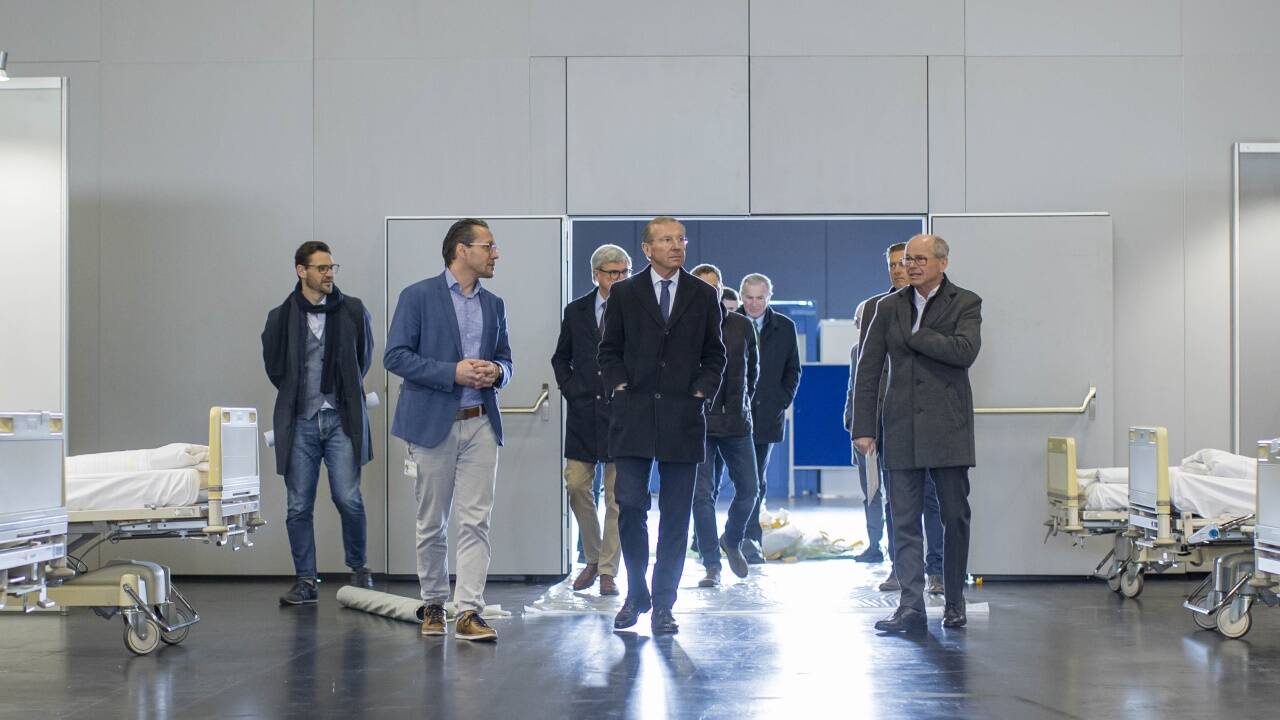 Lokalaugenschein am Mittwoch in den Messehallen.  