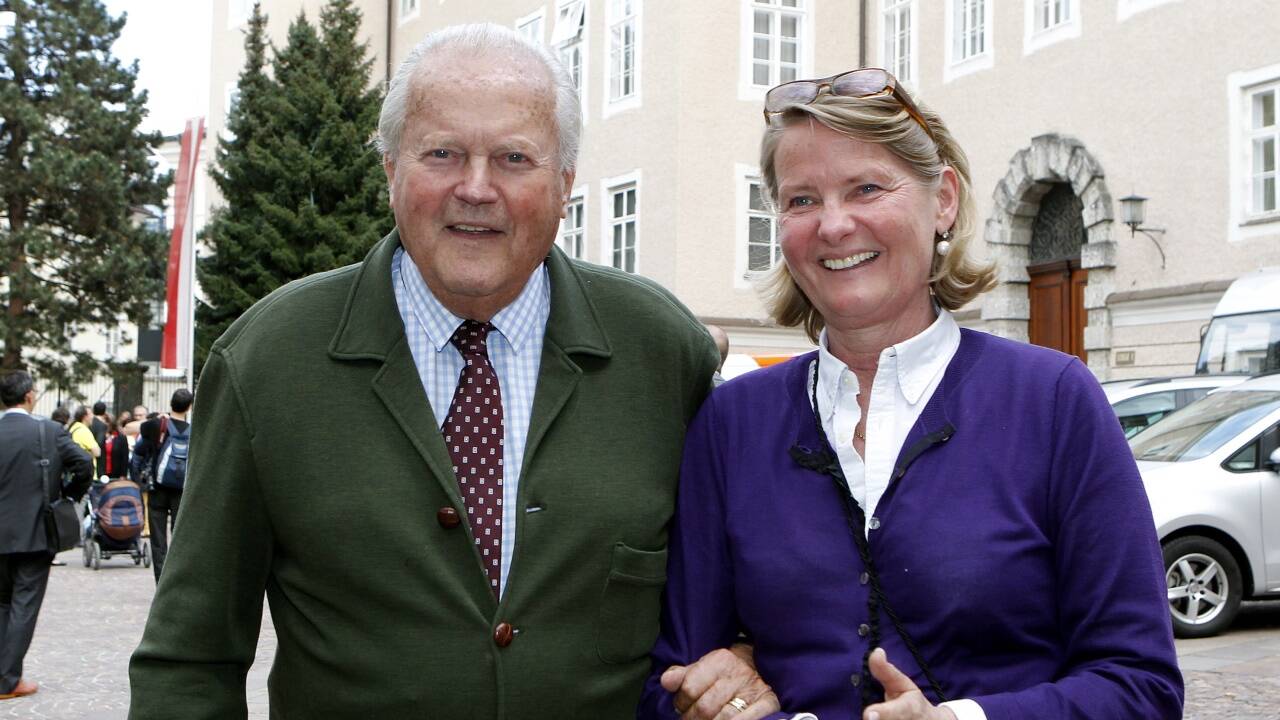 Der ehemalige Landesrat und frühere Landesjägermeister Friedrich Mayr Melnhof mit seiner Tochter Doraja Eberle anlässlich der Landtagswahl 2013. 