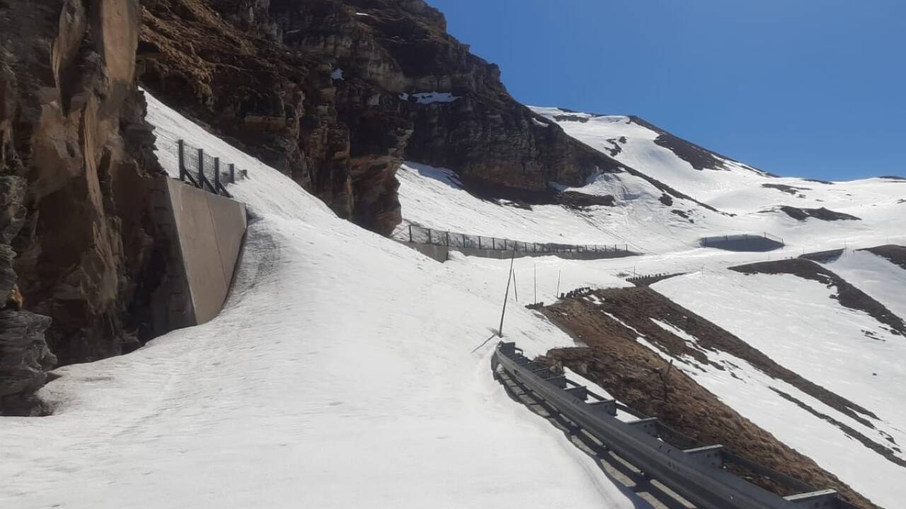 Die Scheitelstrecke zwischen Hochtor und Fuschertörl am 16. April. 