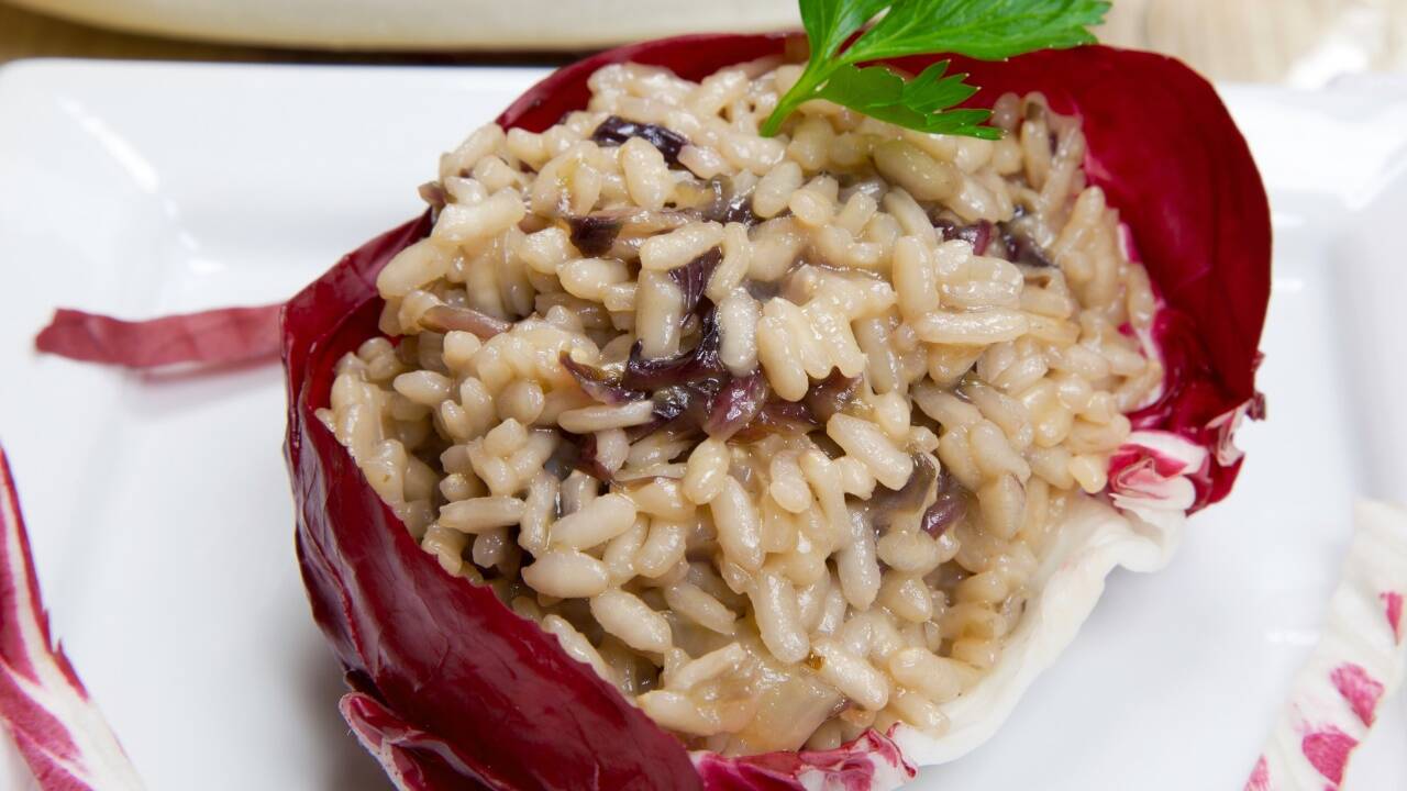 Reise-Risotto mit sagenhaftem Radicchio Reise-Risotto mit sagenhaftem Radicchio
