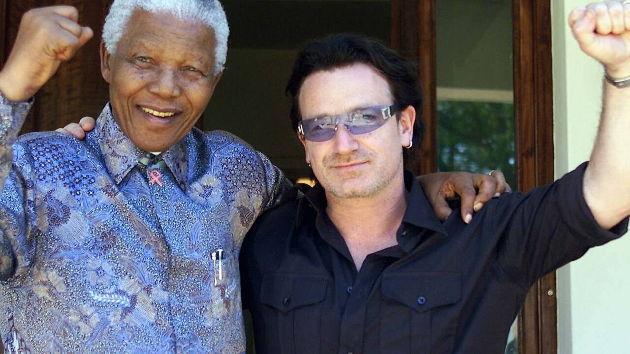 Bono und Nelson Mandela. 