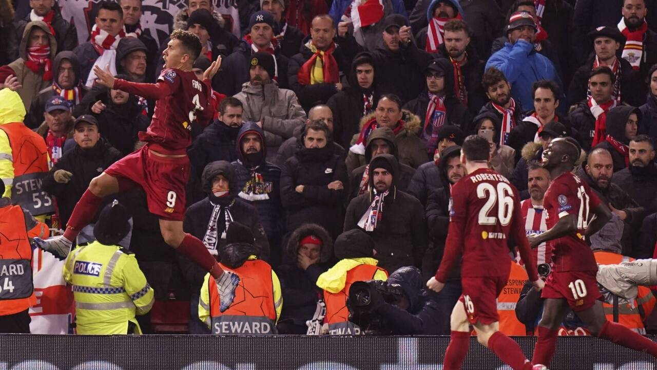 Volles Haus an der Anfield Road – Szene aus dem Spiel Liverpool vs Atletico Madrid. 
