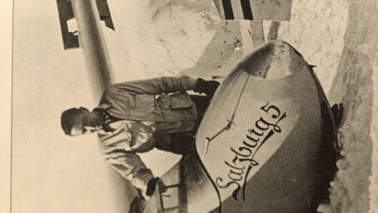 Erster Präsident des LSV Salzburg war Franz Achleitner, hier mit der „Salzburg 5“ auf der Schmittenhöhe bei Zell am See. 