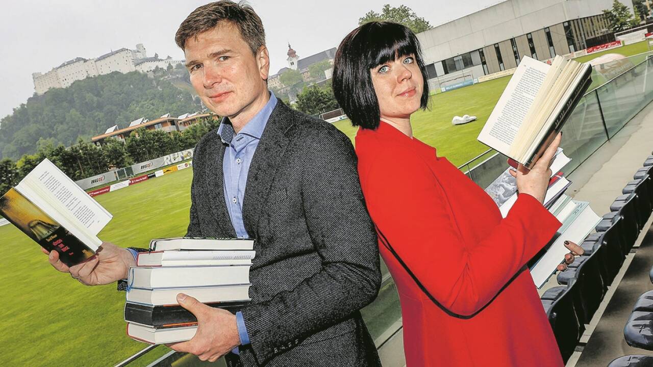Ihm geht es ums Gewinnen, ihr geht es darum, möglichst viele Menschen fürs Lesen zu begeistern: Bernhard Helminger und Mareike Fallwickl.  