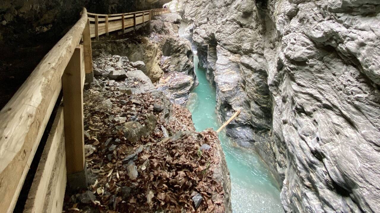 Besucherweg in der Liechtensteinklamm.<br> 