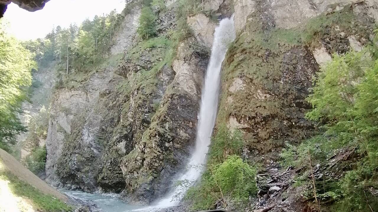 Neue Aussichtsplattform beim Wasserfall am Klammende.<br> 