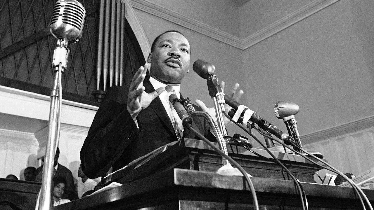 Martin Luther King bei einer Rede in Atlanta 1960. Martin Luther King bei einer Rede in Atlanta 1960.