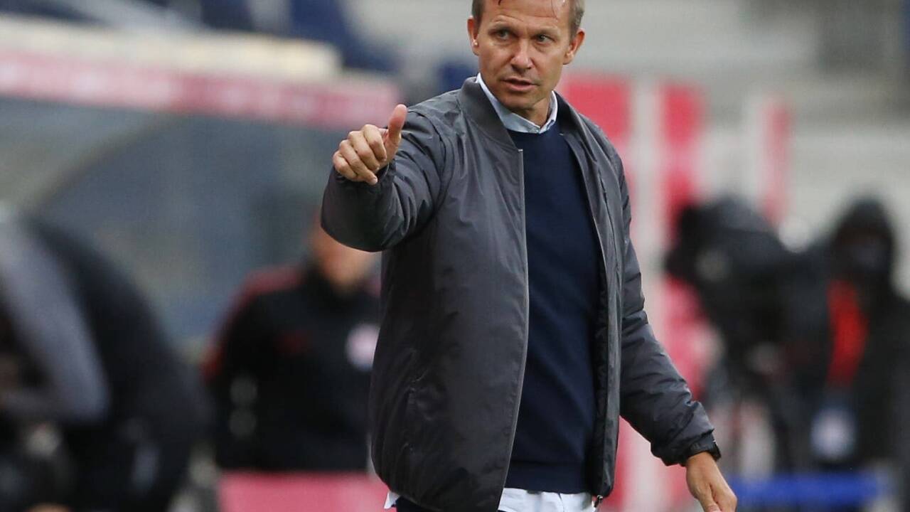 Bullen-Trainer Jesse Marsch warnt vor verfrühten Meisterfeiern. Bullen-Trainer Jesse Marsch warnt vor verfrühten Meisterfeiern.