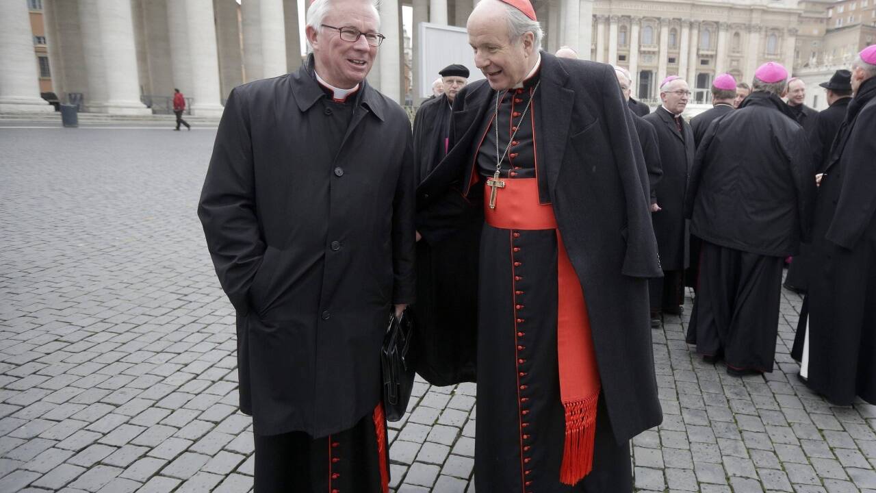 Lackner und Schönborn bei einem Besuch im Vatikan. 