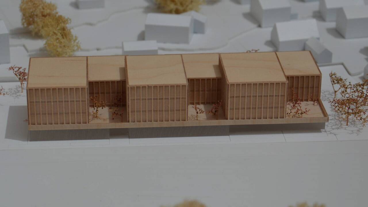 So sollen die sechs ineinander verschachtelten Gebäudeteile der künftigen BH Flachgau aussehen. Die Pläne stammen vom Wiener Architekturbüro SWAP.  