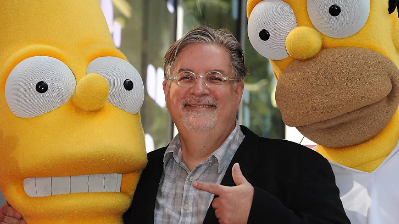 'Die Simpsons'-Erfinder Matt Groening mit Bart und Homer 