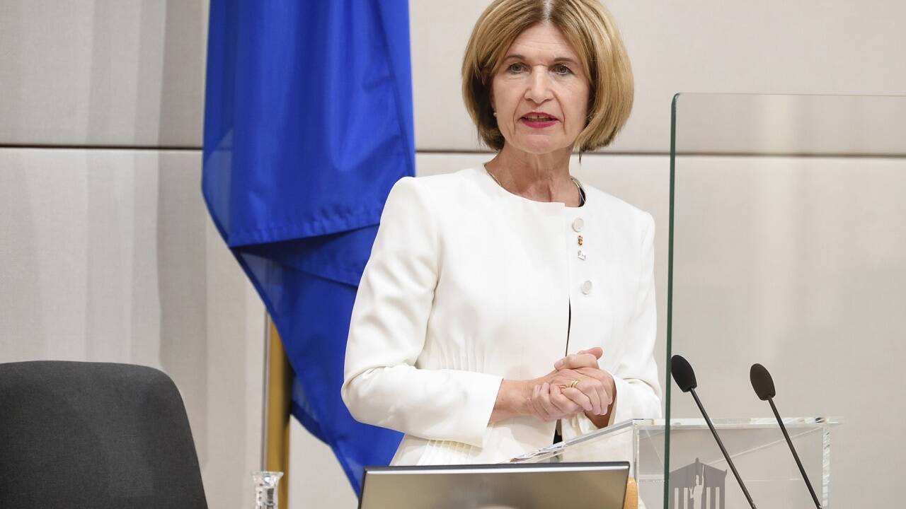 Die neue Bundesratspräsidentin Andrea Eder-Gitschthaler am Donnerstag bei ihrer Antrittsrede im Parlament. 