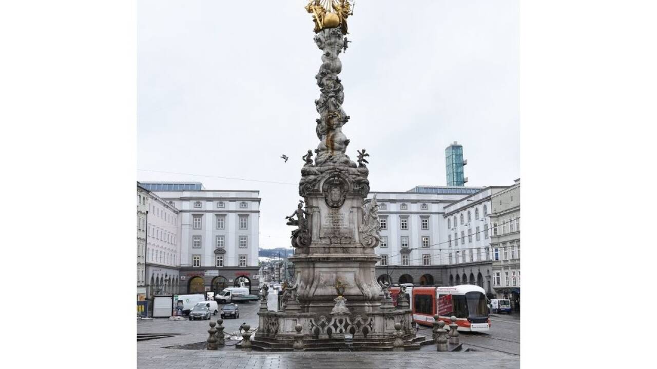 Die Linzer Pestsäule vor &Ouml; 