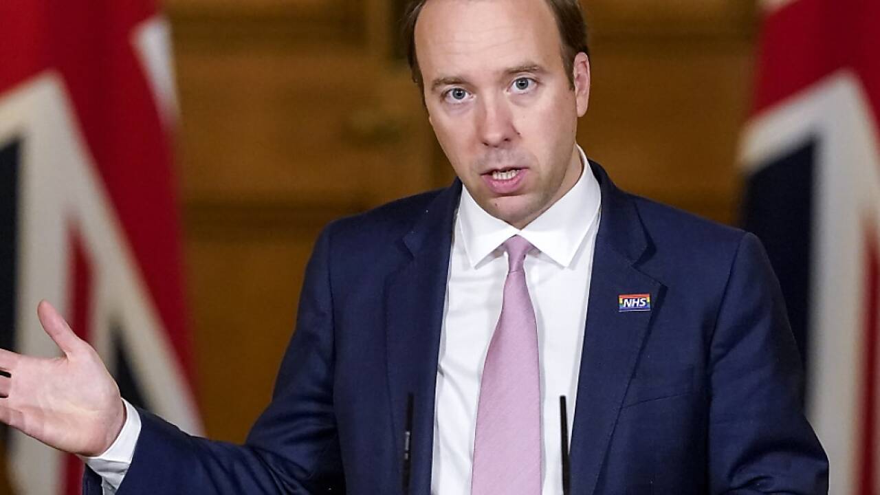 Gesundheitsminister Matt Hancock gibt Erklärung ab 