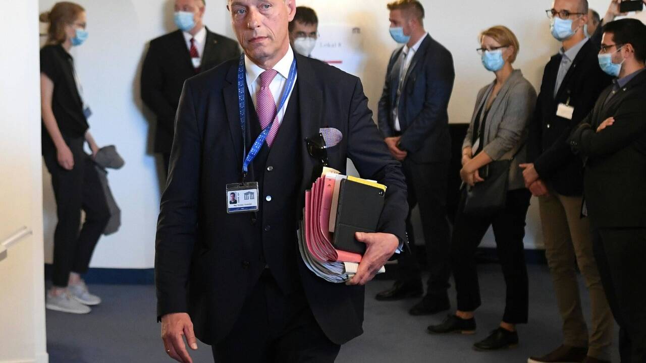 Christian Pilnacek am Mittwoch vor dem Ibiza-U-Ausschuss im Parlamentsausweichquartier in der Hofburg in Wien. 