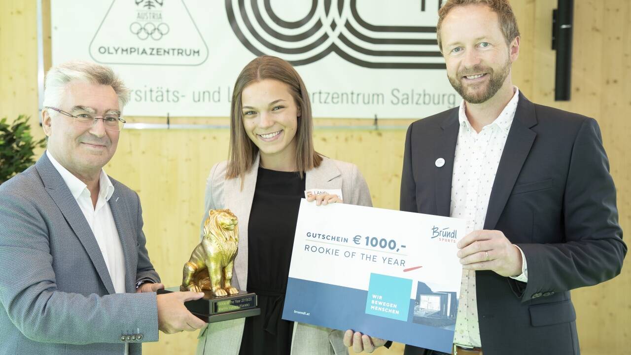 Marina Vukovic mit Thomas Vorreiter (Bründl Sports).  