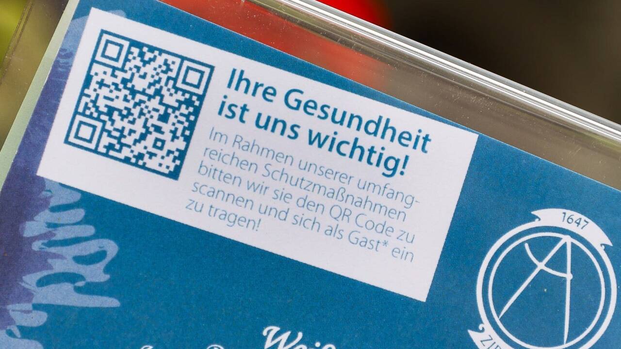 Diesen QR-Code können Besucher scannen und sich registrieren.  