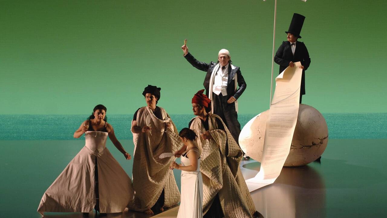 2005: Tamar Iveri und Maite Beaumont, Russell Braun und Christoph Strehl, Helen Donath (Despina) und Thomas Allen (Don Alfonso), Regie: Ursel und Karl-Ernst Herrmann. 