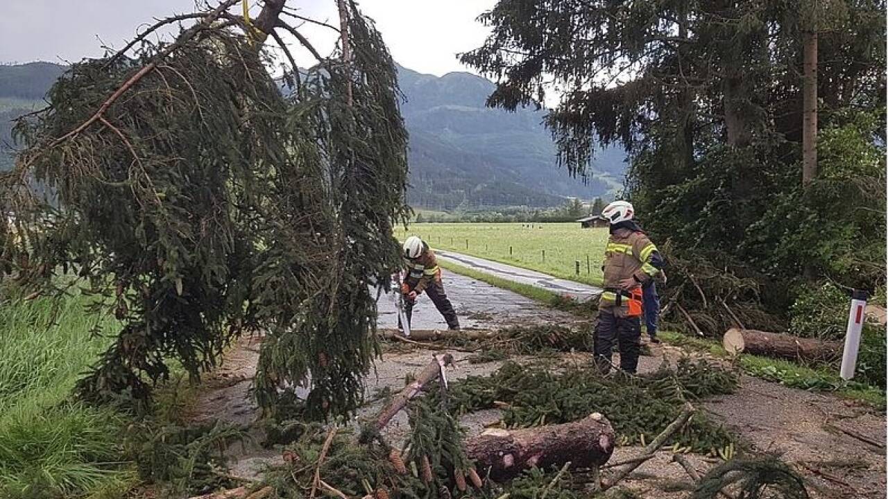 Sturmschäden in Zell am See. 