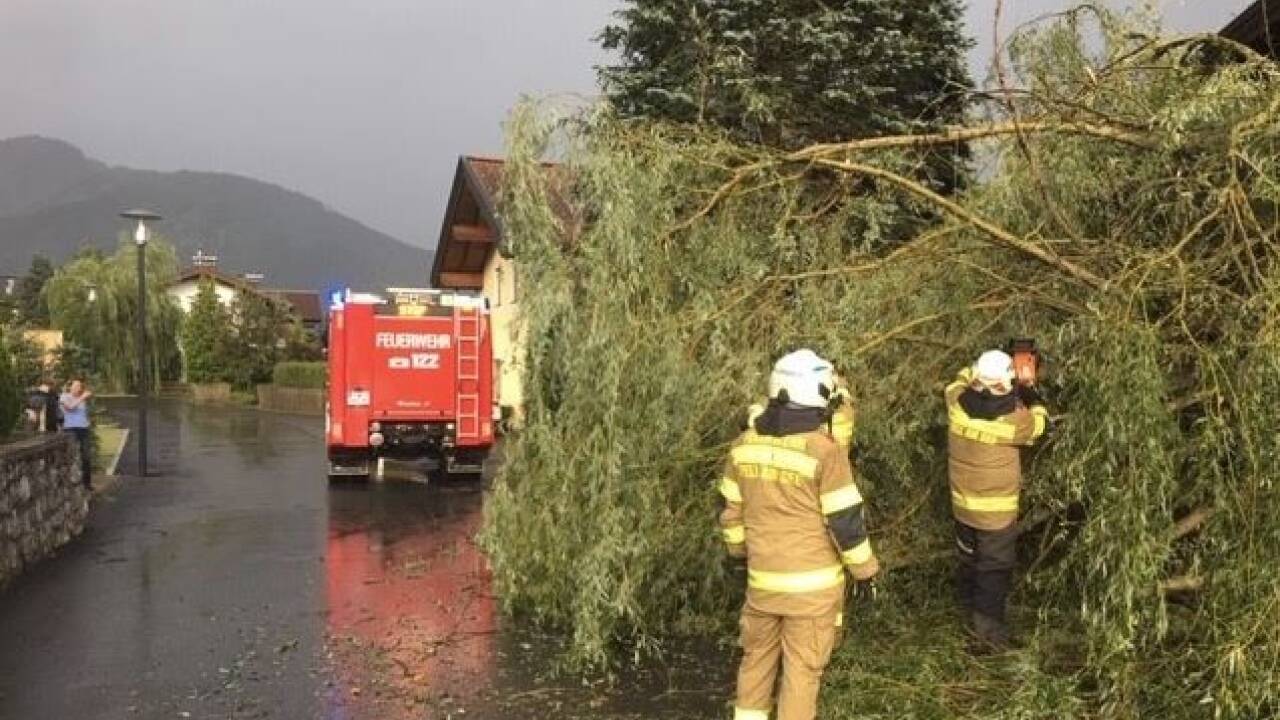 Sturmschäden in Zell am See. 