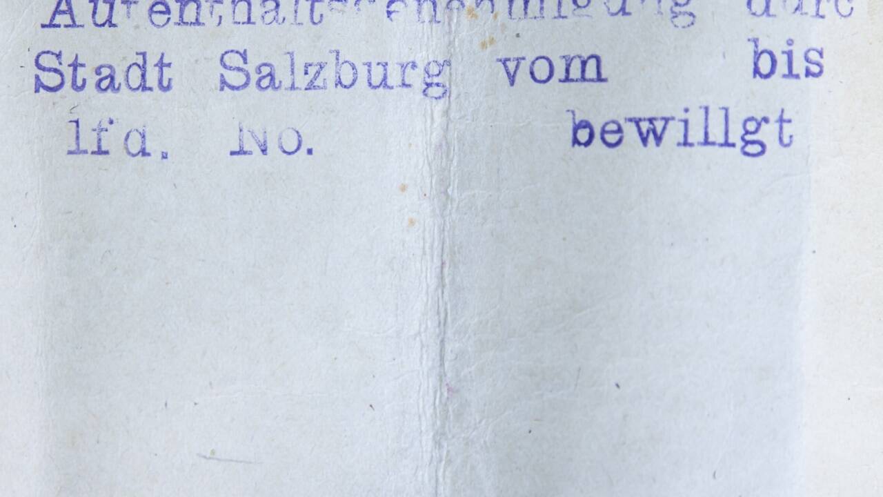 Rückseite des Festspielausweises als Komparse im Sommer 1946 