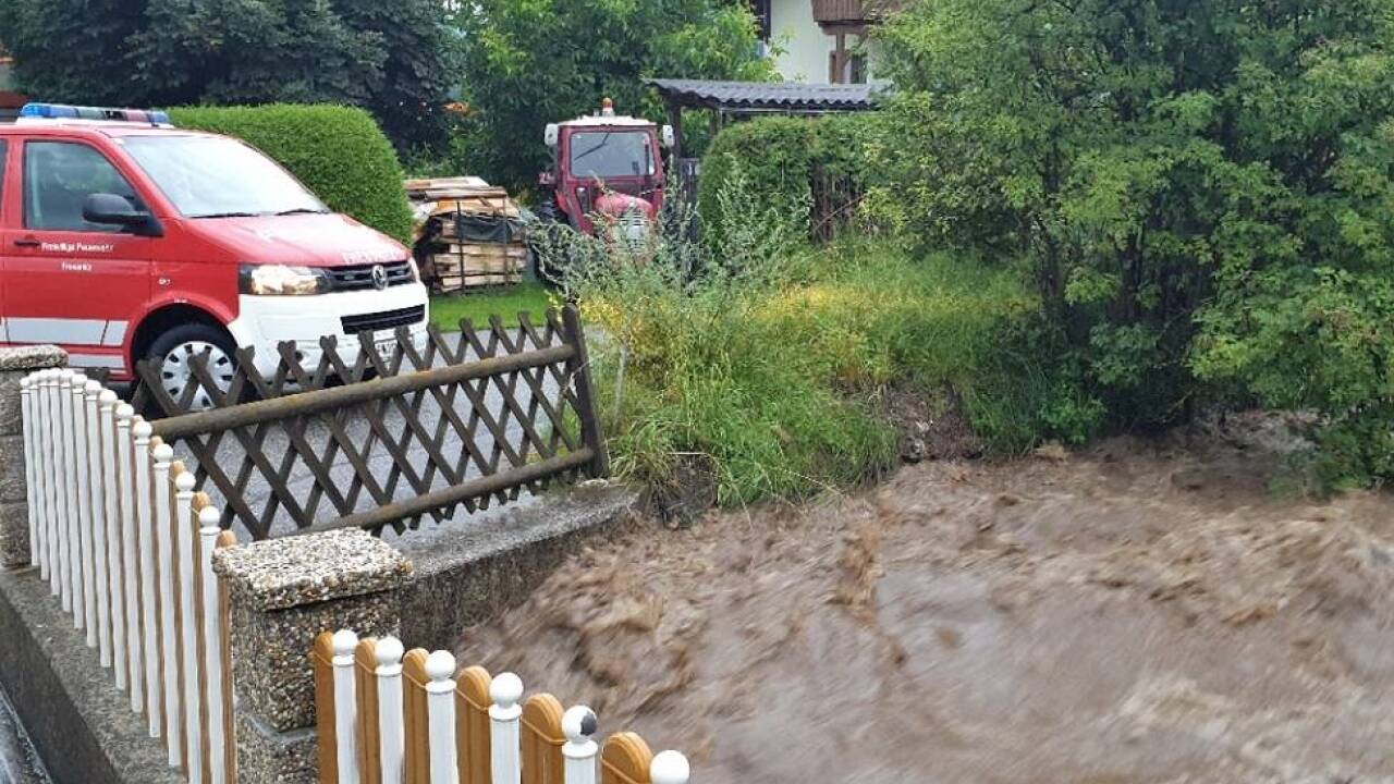 Die Situation in der Steiermark bei Freßnitz am Montag, 3. August 2020, nach starken Regenfällen.  