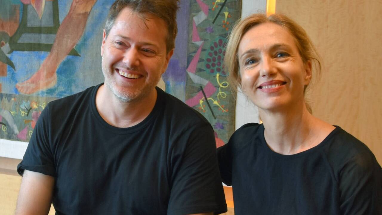 Regisseur Milo Rau und Schauspielerin Ursina Lardi 