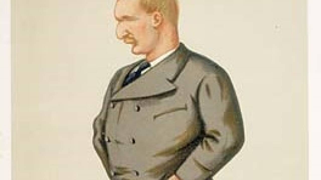 1875: Der Brite Matthew Webb durchschwimmt von Dover aus als erster Mensch den Ärmelkanal. Er erreicht nach 21 Stunden und 35 Minuten die französische Küste bei Calais. (Zeichnung aus Vanity Fair, 1875) 